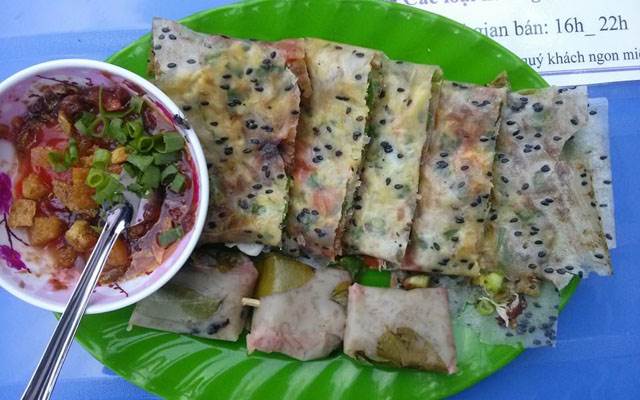 bánh tráng mắm ruốc nướng Phan Rang thơm phức